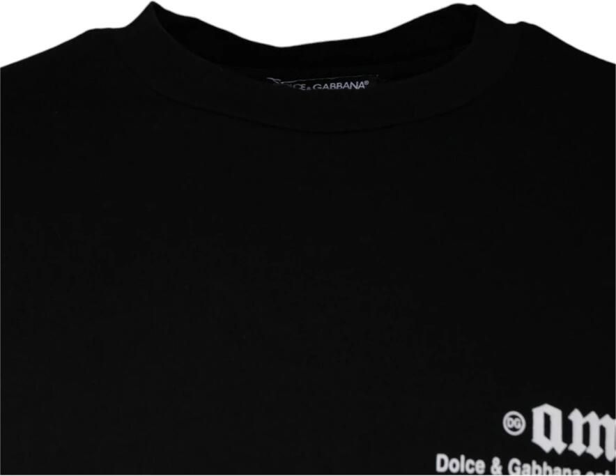 Dolce & Gabbana Zwart Grafisch Print Katoenen T-shirt Black Heren - Foto 5