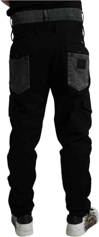 Dolce & Gabbana Zwart Grijs Katoenen Jogger Broek Black Heren - Foto 5