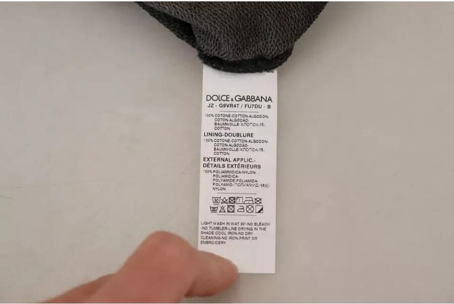 Dolce & Gabbana Katoenen trui met versterkte casual uitstraling Black Heren