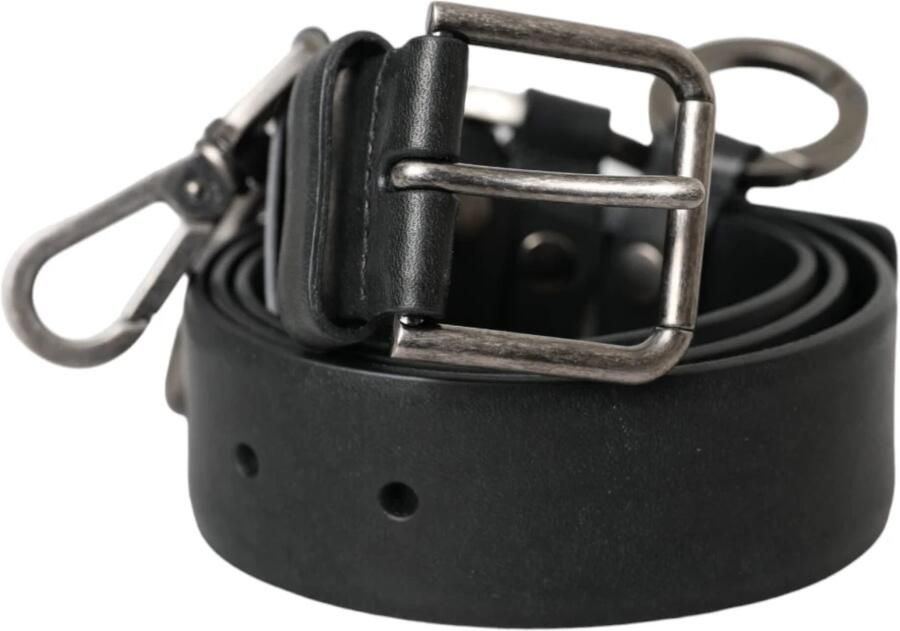 Dolce & Gabbana Zwarte Leren Riem met Metalen Gesp Black Heren - Foto 8