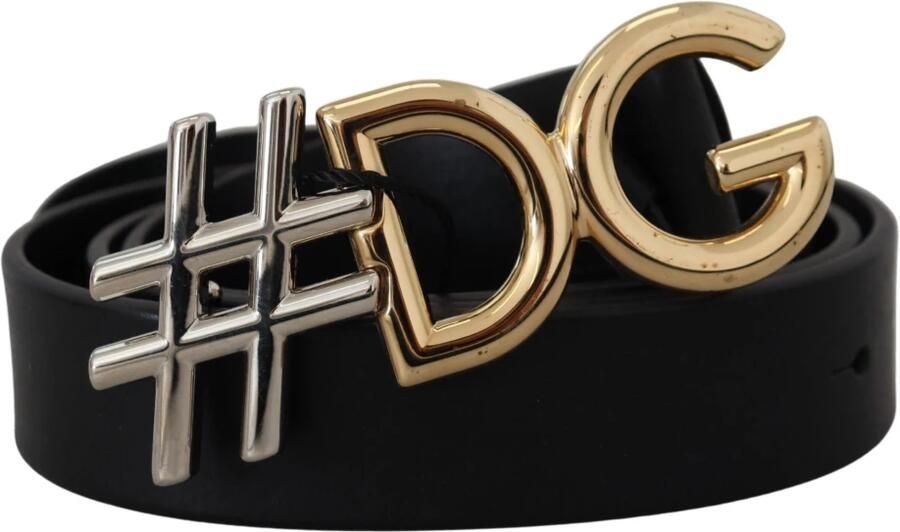 Dolce & Gabbana Zwart Leren Riem met Metalen Gesp Black Dames - Foto 7