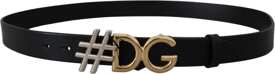 Dolce & Gabbana Zwart Leren Riem met Metalen Gesp Black Dames - Foto 6