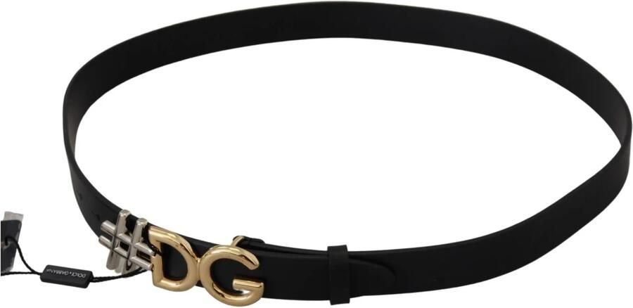 Dolce & Gabbana Zwart Leren Riem met Metalen Gesp Black Dames - Foto 4