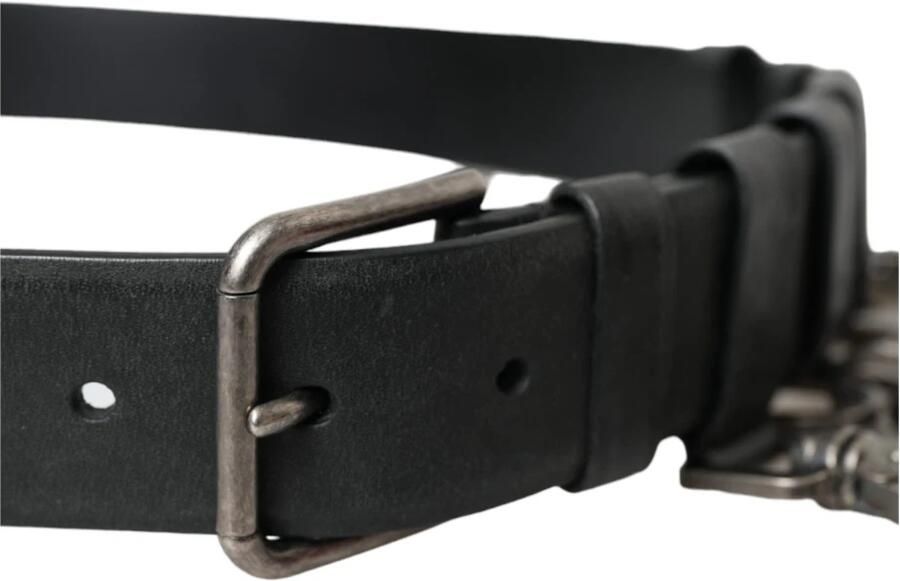 Dolce & Gabbana Zwarte Leren Riem met Metalen Gesp Black Heren - Foto 9