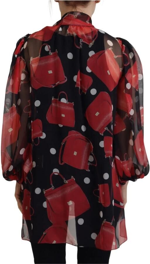 Dolce & Gabbana Siciliaans Print Zijden Blouse Luxueus & Chic Multicolor Dames - Foto 4