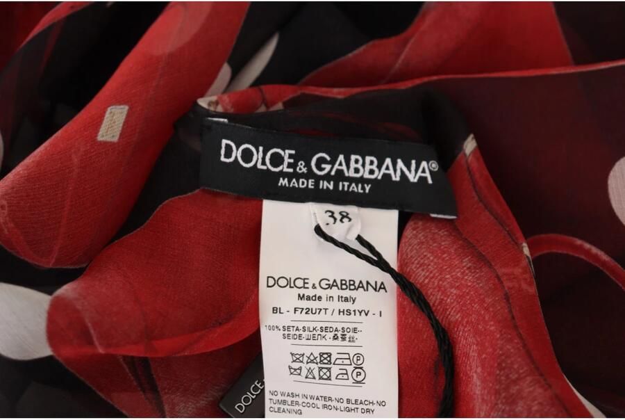 Dolce & Gabbana Siciliaans Print Zijden Blouse Luxueus & Chic Multicolor Dames - Foto 2
