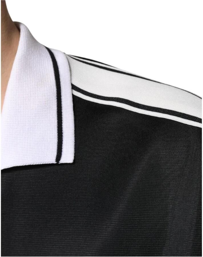 Dolce & Gabbana Zwart Wit Gekraagd Jersey T-shirt Black Heren - Foto 3