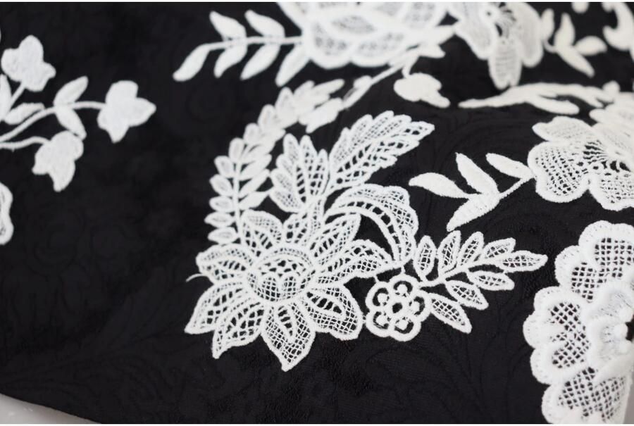 Dolce & Gabbana Stijlvolle Zwarte A-Lijn Mini Jurk met Kant Multicolor Dames - Foto 2