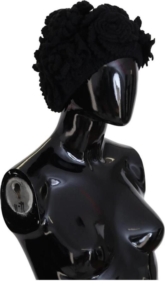 Dolce & Gabbana Zwarte Beanie Hoed van Virgin Wool MainLine Collectie Black Dames - Foto 5