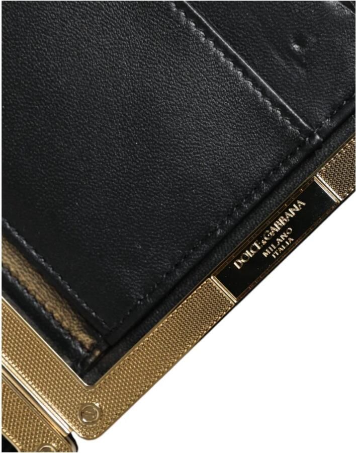 Dolce & Gabbana Zwarte Bloemen Gouden Frame Clutch Portemonnee Multicolor Dames - Foto 3
