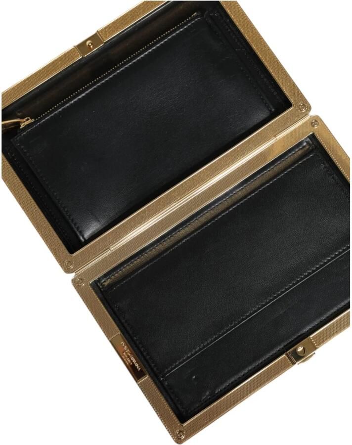 Dolce & Gabbana Zwarte Bloemen Gouden Frame Clutch Portemonnee Multicolor Dames - Foto 2