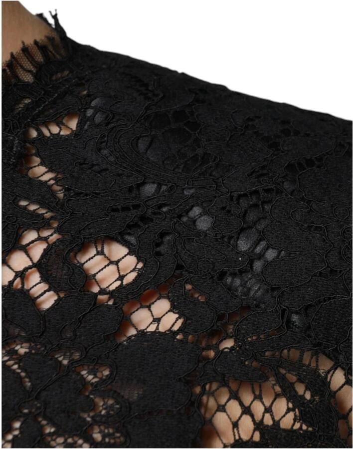 Dolce & Gabbana Zwarte Bloemenkant Blouse Top Black Dames - Foto 3