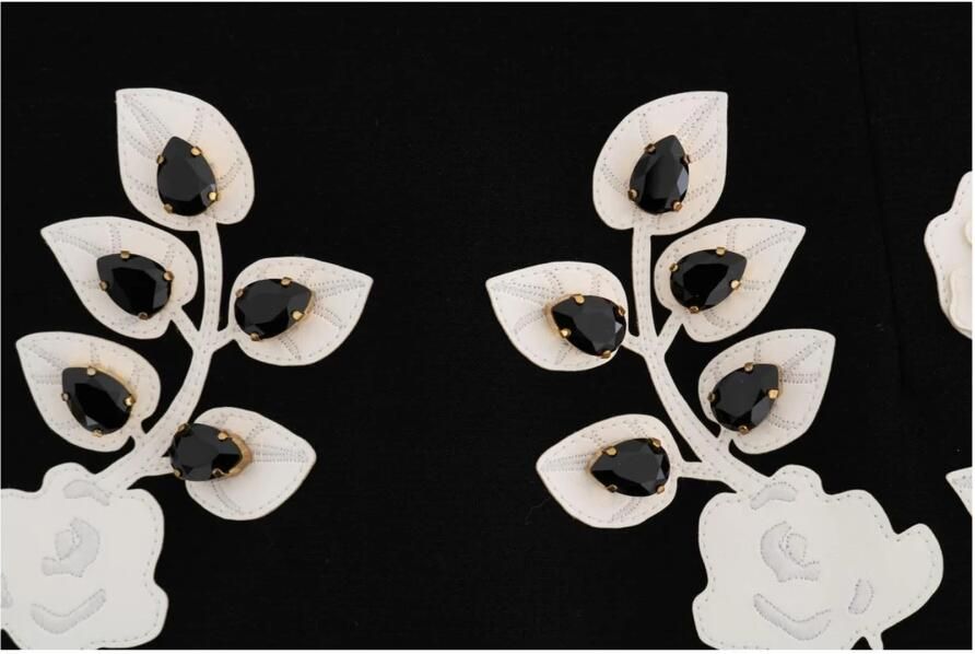 Dolce & Gabbana Zwarte Bloemenkristal Potloodrok Multicolor Dames - Foto 2