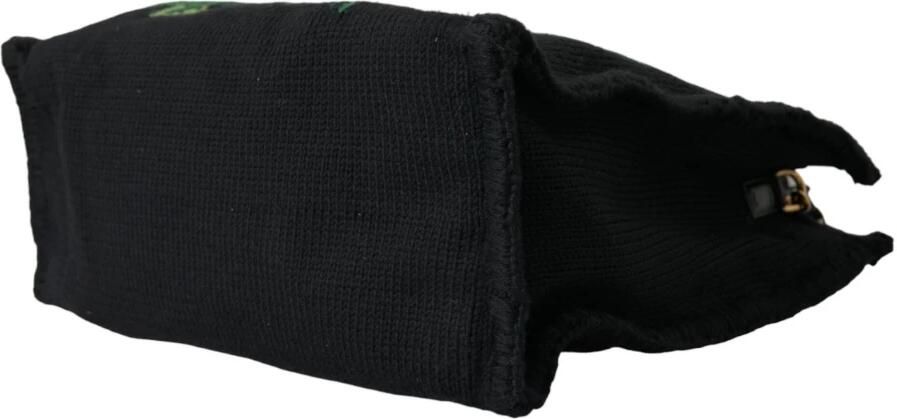 Dolce & Gabbana Zwarte Cashmere Rozenborduurwerk Tote Tas Multicolor Dames - Foto 8