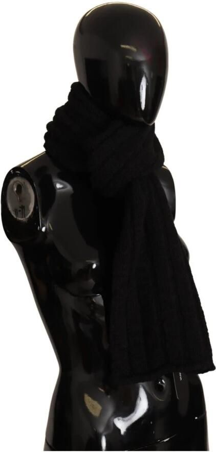 Dolce & Gabbana Zwart Gebreid Unisex Warmer Shawl Sjaal Black Dames - Foto 3