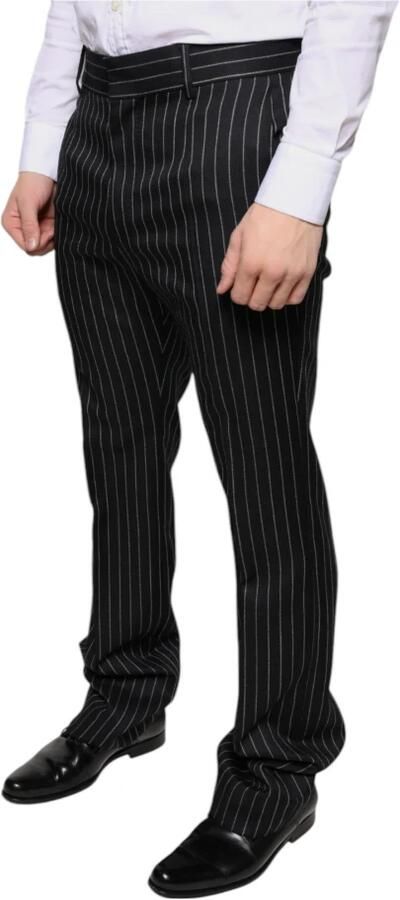 Dolce & Gabbana Zwarte Gestreepte Skinny Broek Black Heren - Foto 4