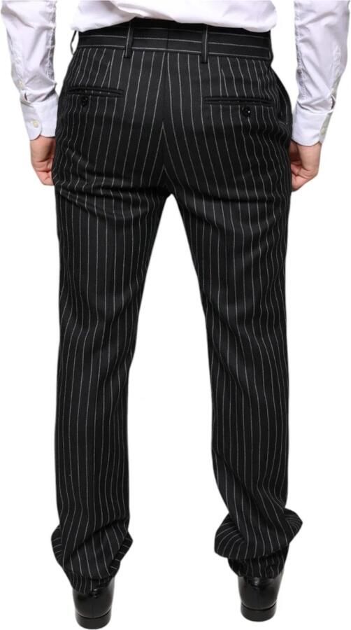 Dolce & Gabbana Zwarte Gestreepte Skinny Broek Black Heren - Foto 3
