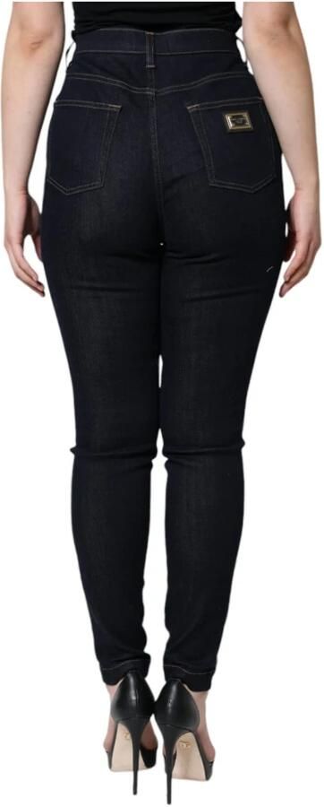 Dolce & Gabbana Zwarte High Waist Skinny Denim Jeans Black Dames - Foto 3