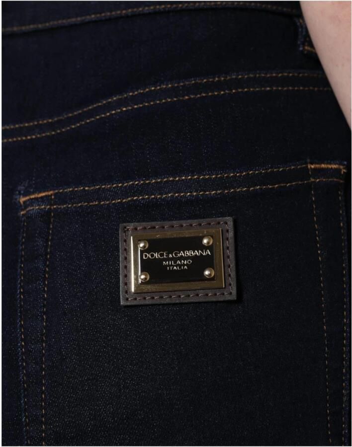 Dolce & Gabbana Zwarte High Waist Skinny Denim Jeans Black Dames