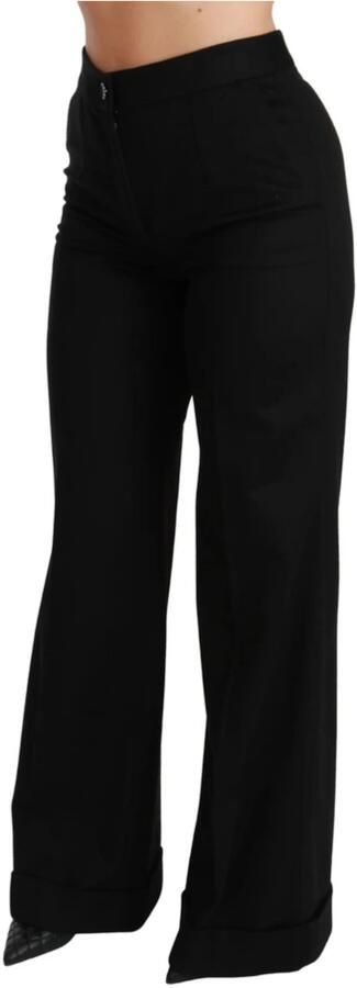 Dolce & Gabbana Luxe Hoge Taille Flared Broek van Kasjmier Black Dames - Foto 5