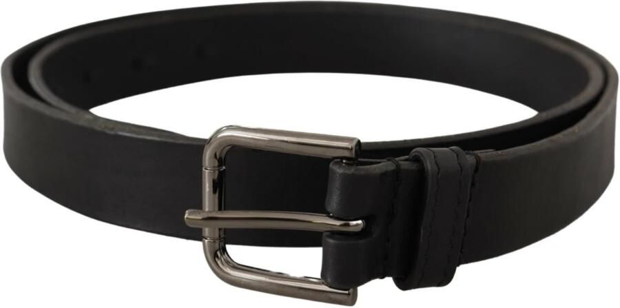 Dolce & Gabbana Zwarte kalfsleren riem met gegraveerd logo en metalen gesp Black Unisex - Foto 15