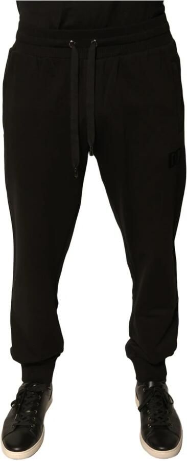 Dolce & Gabbana Zwarte katoenen joggerbroek met logo Black Heren - Foto 4
