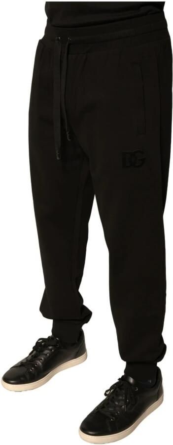 Dolce & Gabbana Zwarte katoenen joggerbroek met logo Black Heren - Foto 3