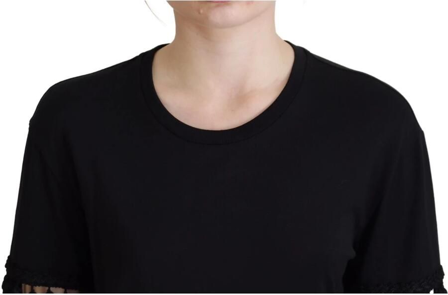 Dolce & Gabbana Verrijk je breiwerkcollectie met deze prachtige katoenen top Black Dames - Foto 4