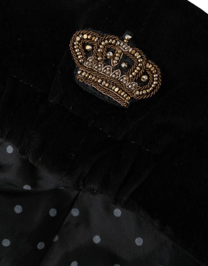 Dolce & Gabbana Zwarte Kroon Katoenen Newsboy Pet Black Heren - Foto 3