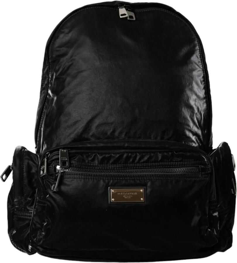 Dolce & Gabbana Geëmbosseerde Logo Rugzak Zwart Black Heren