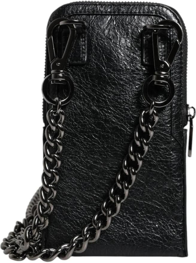 Dolce & Gabbana Zwarte leren crossbody kettingtelefoontas Black Dames - Foto 3
