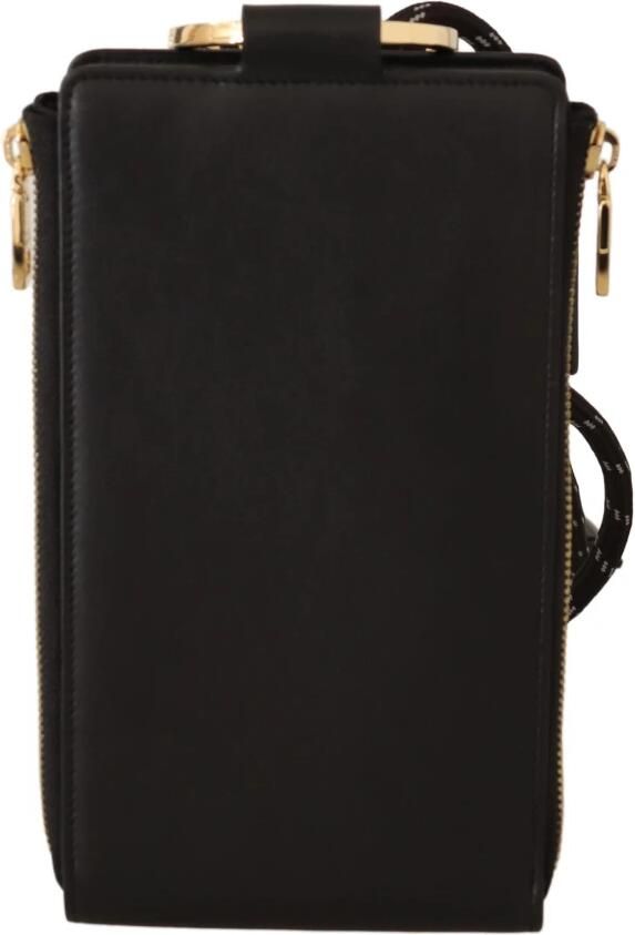 Dolce & Gabbana Zwarte Leren DG Logo Gouden Rits Kaarthouder Portemonnee Black Heren - Foto 7