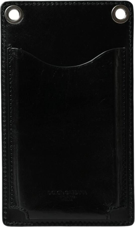 Dolce & Gabbana Zwarte Leren Logo Portemonnee met Band Black Heren - Foto 3