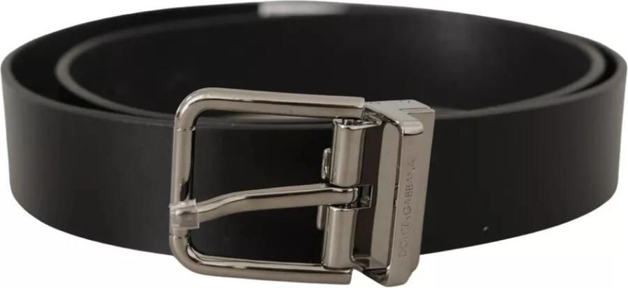 Dolce & Gabbana Zwarte kalfsleren riem met gegraveerd logo en metalen gesp Black - Foto 15