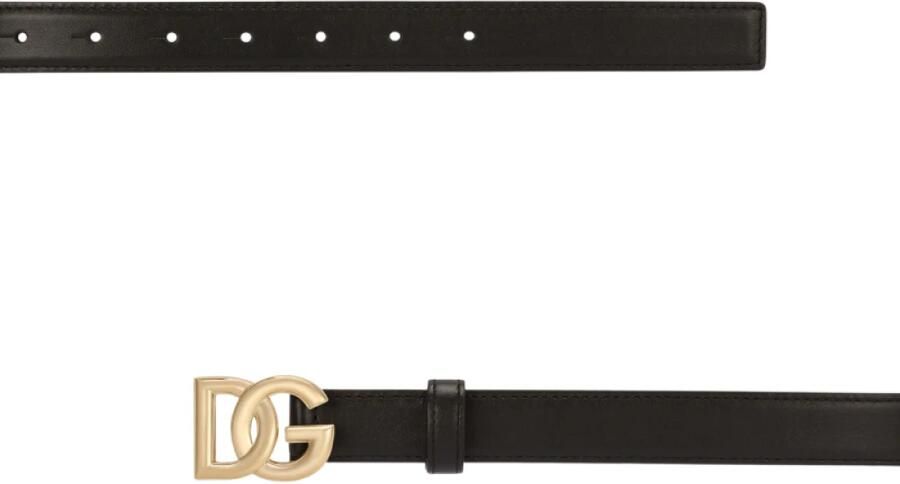 Dolce & Gabbana Zwarte Leren Riem Stijlvolle Accessoire Black - Foto 6