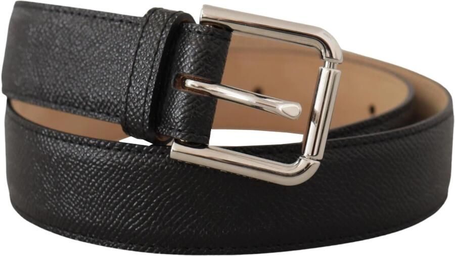 Dolce & Gabbana Zwarte Leren Riem met Metalen Gesp Black Heren - Foto 4
