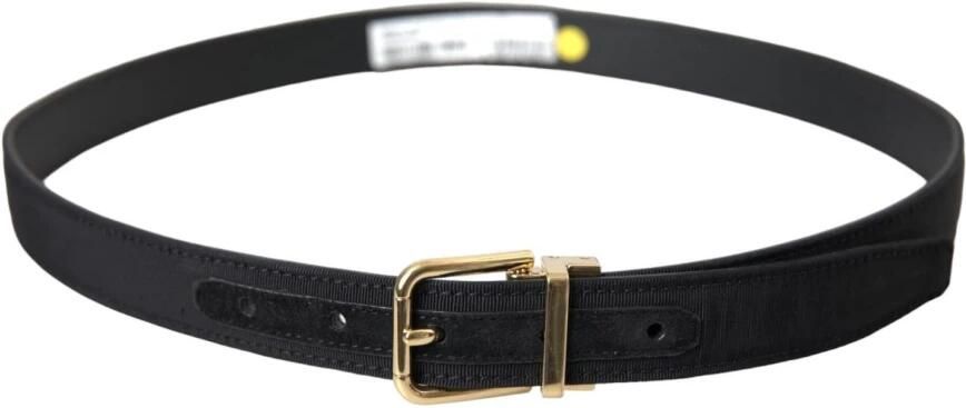 Dolce & Gabbana Zwart Gros Grain Goud Riem Mannen Black Heren - Foto 4