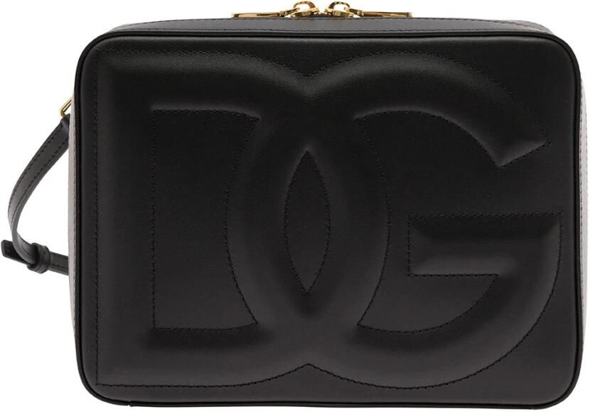 D&G Schoudertas D&G Leren schoudertas met verstelbare riem en monogram in relief - Foto 3