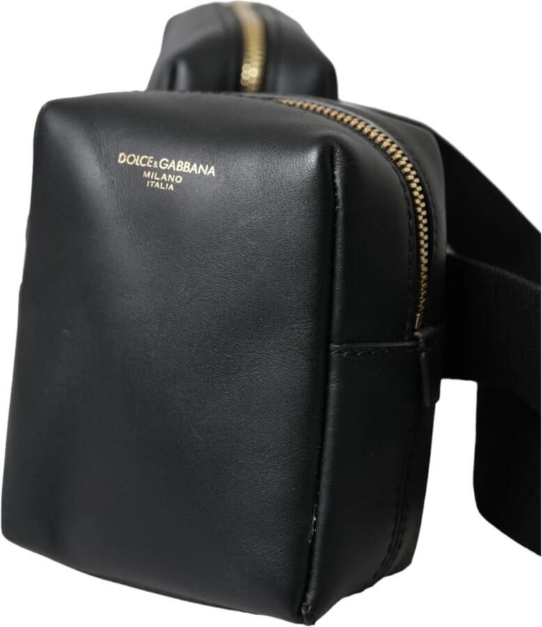 Dolce & Gabbana Zwarte Leren Taille Fanny Pack Tas Black Dames - Foto 3