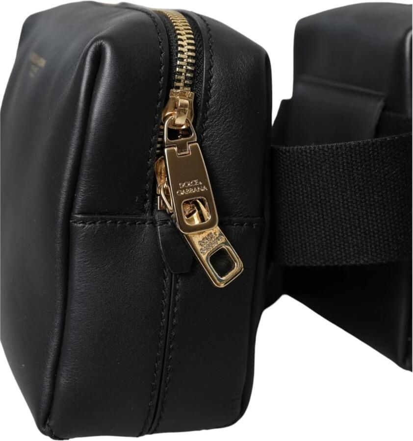 Dolce & Gabbana Zwarte Leren Taille Fanny Pack Tas Black Dames - Foto 2