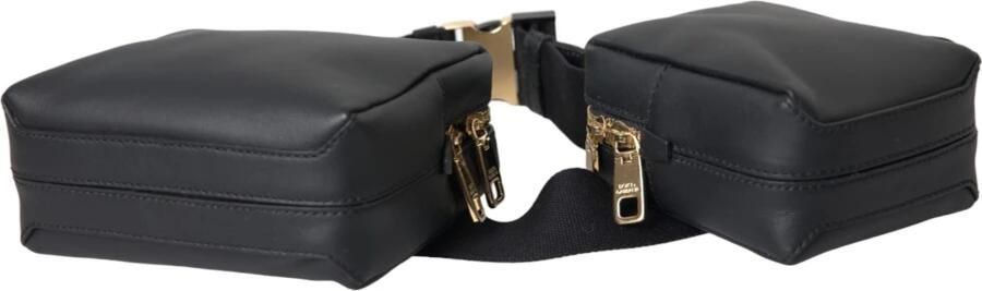 Dolce & Gabbana Zwarte Leren Taille Fanny Pack Tas Black Dames - Foto 7