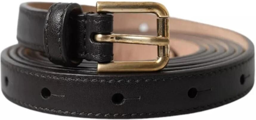 Dolce & Gabbana Donkerbruine leren riem met gouden gesp voor Brown - Foto 5