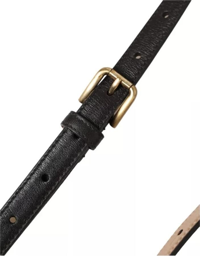 Dolce & Gabbana Donkerbruine leren riem met gouden gesp voor Brown - Foto 2