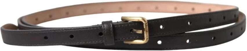 Dolce & Gabbana Donkerbruine leren riem met gouden gesp voor Brown - Foto 4