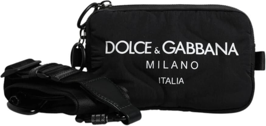 Dolce & Gabbana Zwarte Logo Crossbody Sling Tas Black Heren - Foto 5