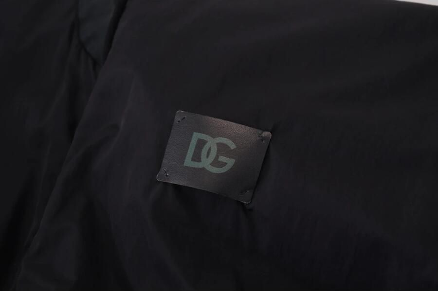 Dolce & Gabbana Zwarte Nylon Logo Bomber Jas Black Heren - Foto 5