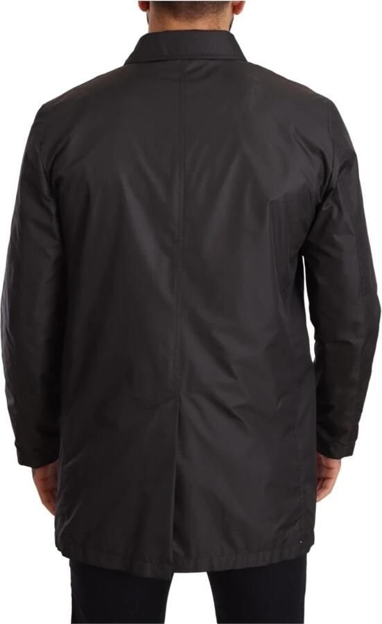 Dolce & Gabbana Stijlvolle Zwarte Polyester Trenchcoat voor Heren Black Heren - Foto 3