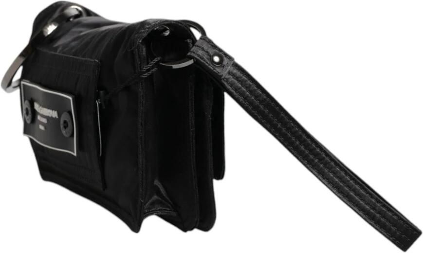 Dolce & Gabbana Zwarte Stoffen Logo Crossbody Tas Black Dames