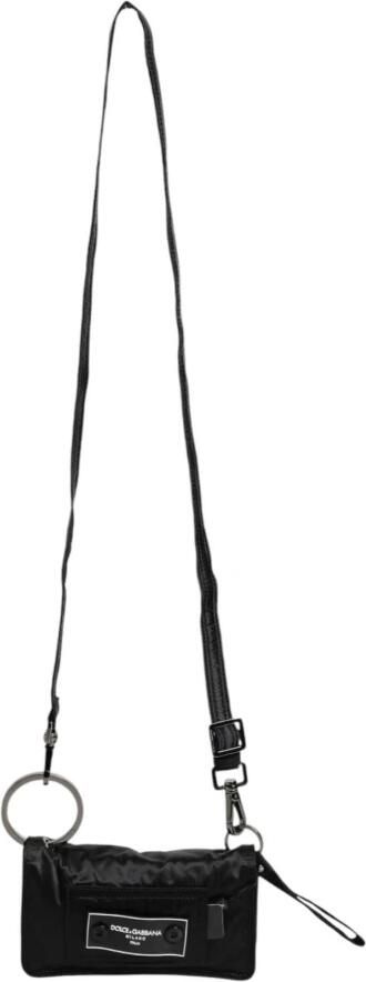 Dolce & Gabbana Zwarte Stoffen Logo Crossbody Tas Black Dames - Foto 2