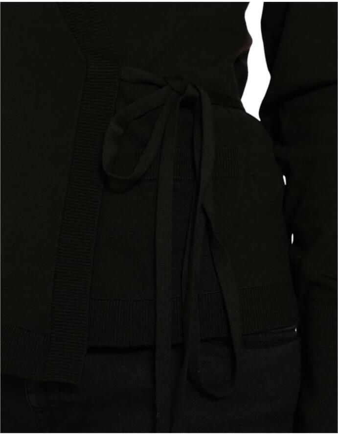 Dolce & Gabbana Zwarte V-hals Gekruiste Cardigan Sweater Black Dames - Foto 3